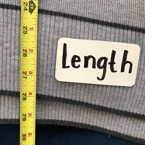 Smartwool Lilac Gray Striped V Neck Long Sleeve Stretch Knit Pullover Top - S - Picture 8 of 10